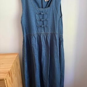 Vintage Denim Midi Dress